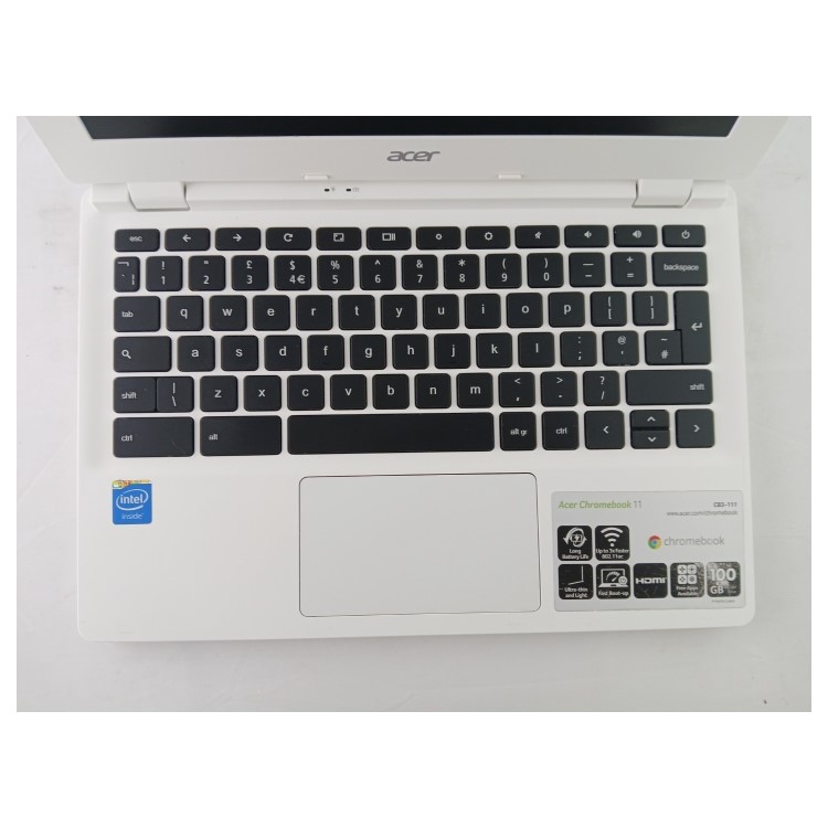 Refurbished Acer 11 CB3-111-C9K2 Intel Celeron N2830 2GB RAM 16GB SSD 11.6 Inch Chromebook