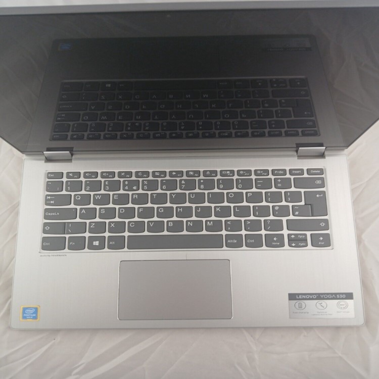 Refurbished Lenovo Yoga 530-14IKB Intel Pentium 4415U 4GB RAM 128GB SSD 14 Inch Windows 11 Touchscreen Convertible Laptop
