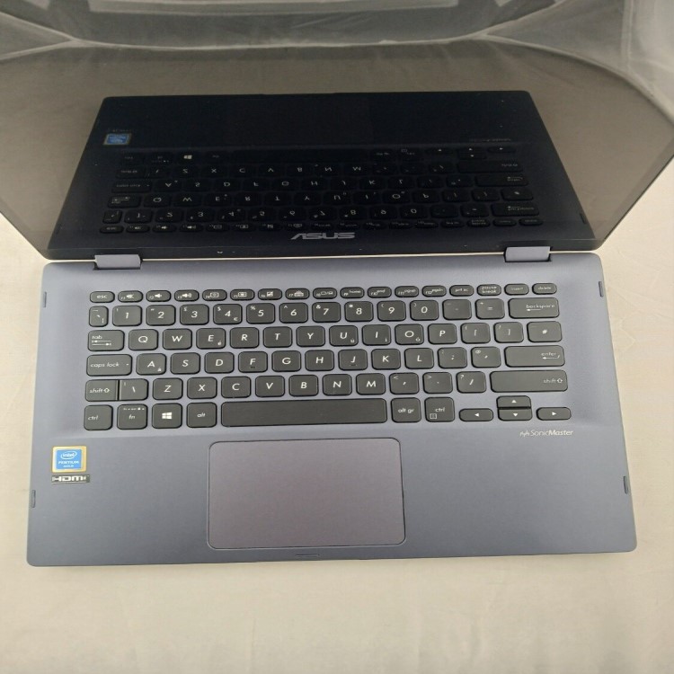 Refurbished ASUS Vivobook Flip 14 TP412UA Intel Pentium 4415U 4GB RAM 128GB SSD 14 Inch Windows 11 Touchscreen Convertible Laptop