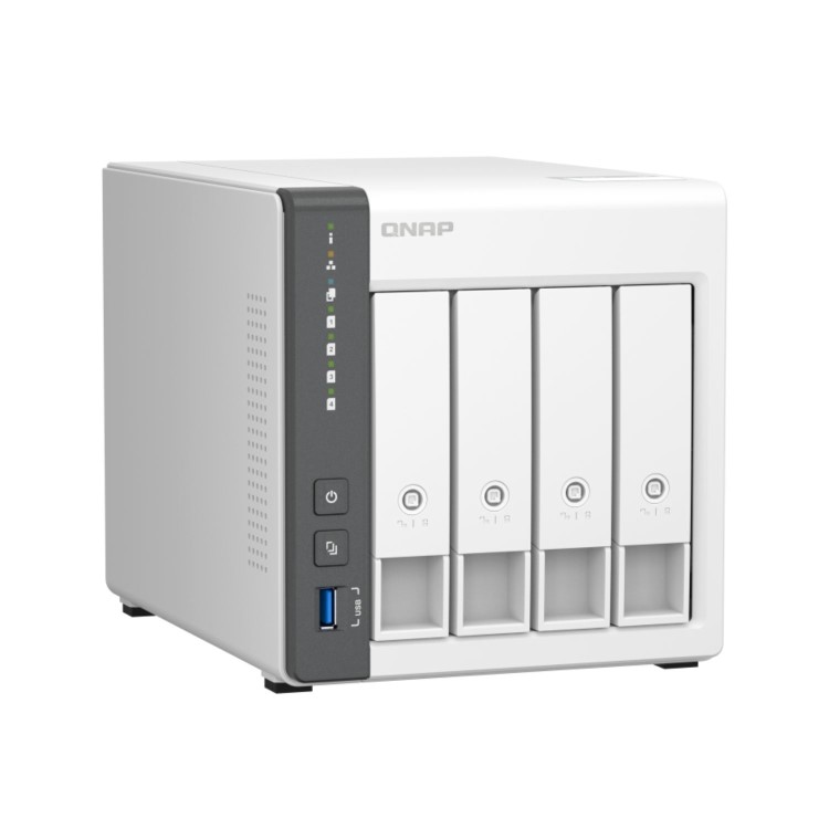 QNAP TS-433 4GB RAM with 32TB Installed Storage 4 Bay SATA Desktop NAS