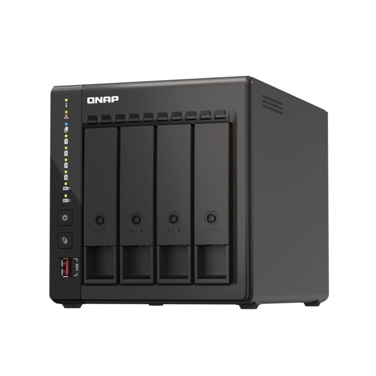 QNAP TS-453E 8GB RAM with 24TB Installed Storage 4 Bay SATA Desktop NAS Storage