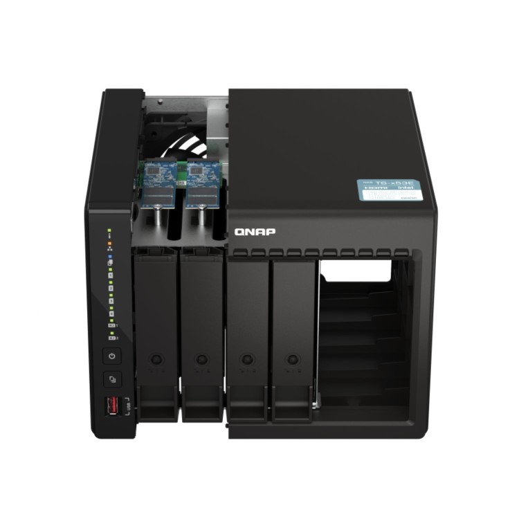QNAP TS-453E 8GB RAM with 24TB Installed Storage 4 Bay SATA Desktop NAS Storage