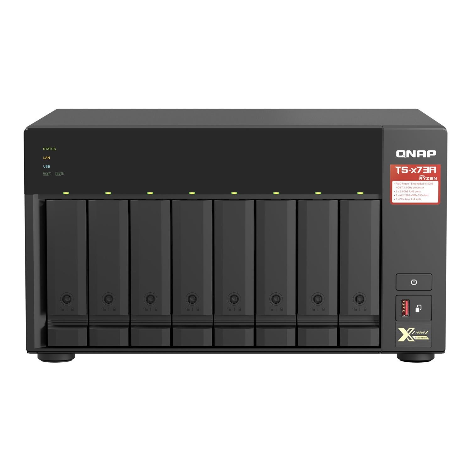 Qnap Ts-873A-8G 8 Bay Nas Expansion Enclosure Black, Laptops Direct - TS-873A-8G