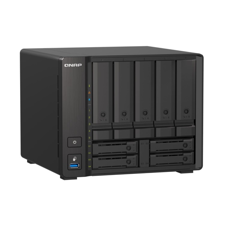 QNAP TS-h973AX 8GB RAM with 60TB Installed Storage 9 Bay SATA Desktop NAS Storage