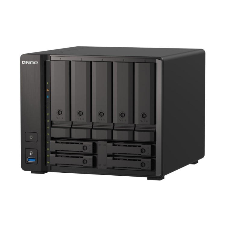 QNAP TS-h973AX 8GB RAM with 60TB Installed Storage 9 Bay SATA Desktop NAS Storage
