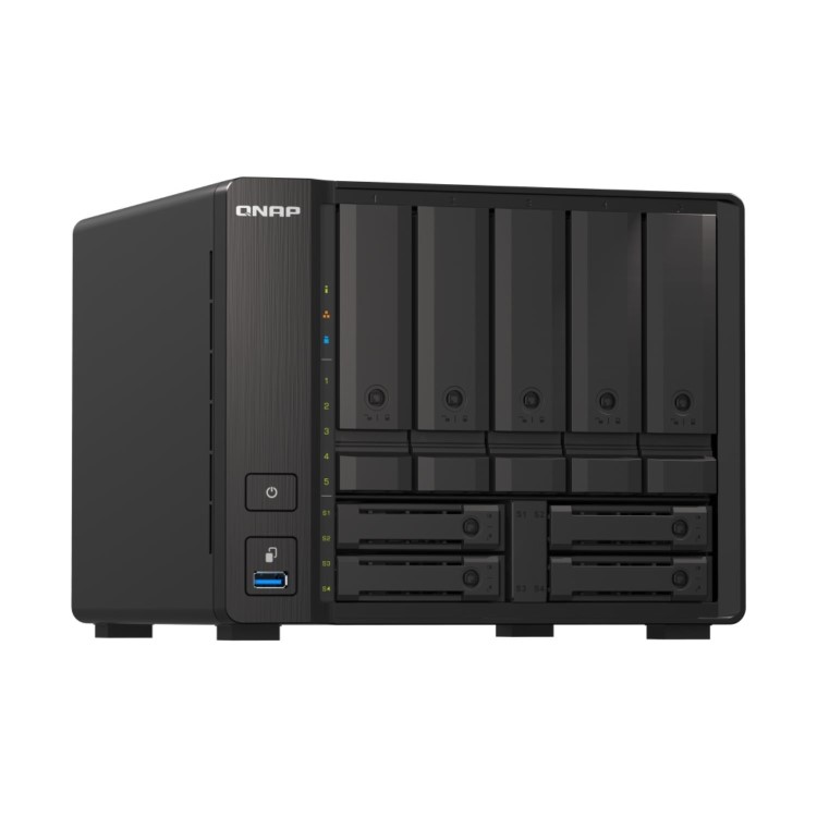 QNAP TS-h973AX 8GB RAM with 60TB Installed Storage 9 Bay SATA Desktop NAS Storage