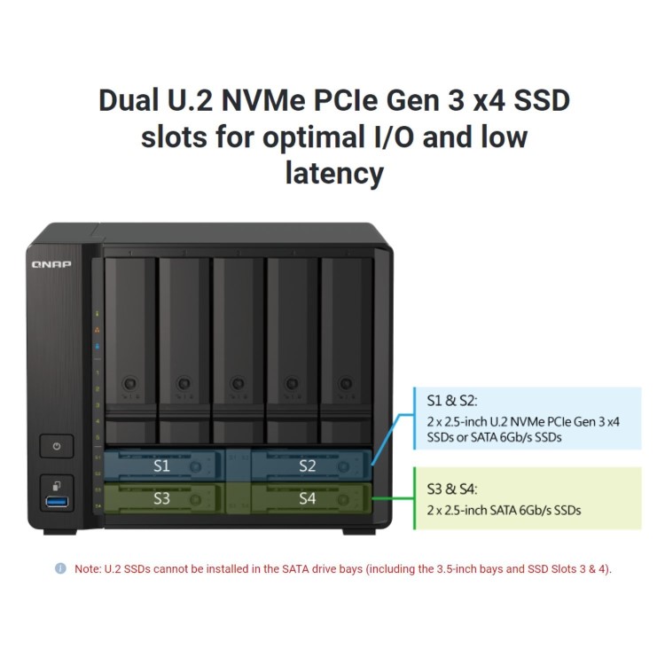 QNAP TS-h973AX 8GB RAM with 60TB Installed Storage 9 Bay SATA Desktop NAS Storage