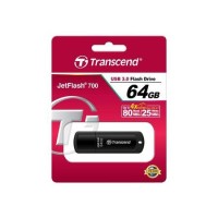Transcend JF700 64GB USB 3.0 Flash Drive - Black