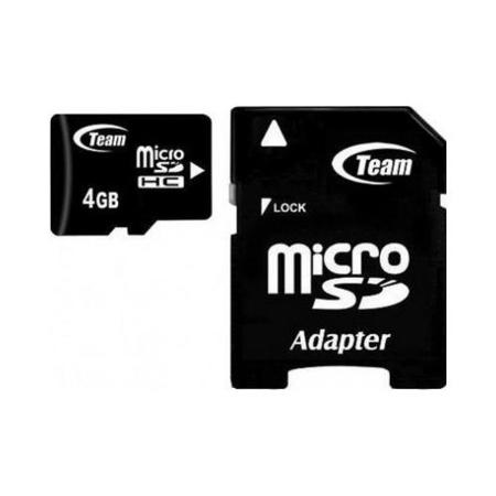 Team 4GB Micro SDHC Class 10 Flash Card with Adapter