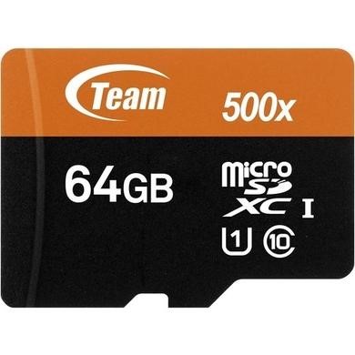 Team Class 10 64GB UHS-1 Micro SD Card Memory Card + SD Adapter