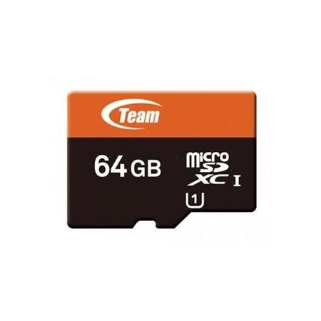 Box Opened Team 64GB Micro SDXC Class 10 Flash Card with Adapter
