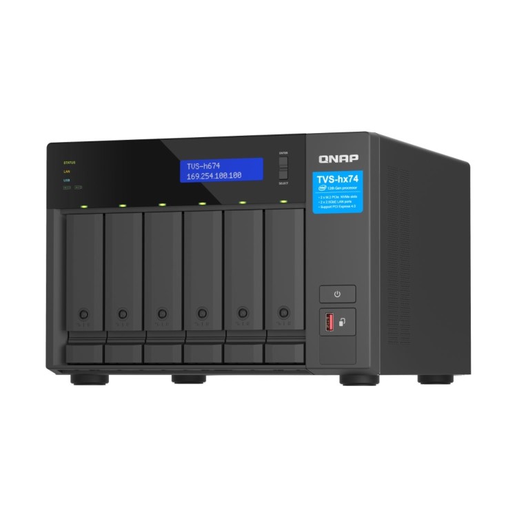 QNAP TVS-H674 NAS Tower Ethernet LAN Black i5-12400