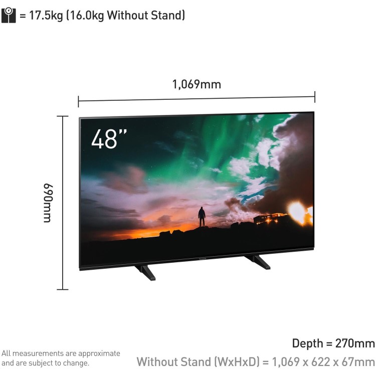 Panasonic JZ980 48 Inch OLED 4K HDR Smart TV