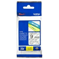 Brother TZe-121 Gloss Black on Clear 9mm Labelling Tape