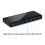 TP-Link UH700 USB 3.0 7-Port Hub with UK Power Adapter