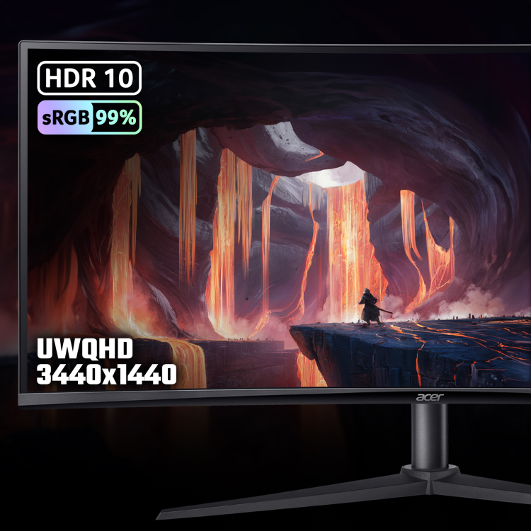 Acer Nitro XZ0 XZ340CUJ0 34" VA QHD 120Hz 1ms UltraWide Curved Gaming Monitor