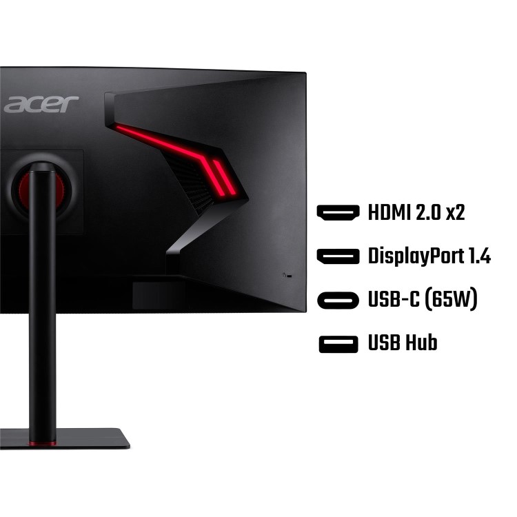 Acer Nitro XV5 34" VA UltraWide QHD Curved 200Hz 0.5ms AMD FreeSync Gaming Monitor