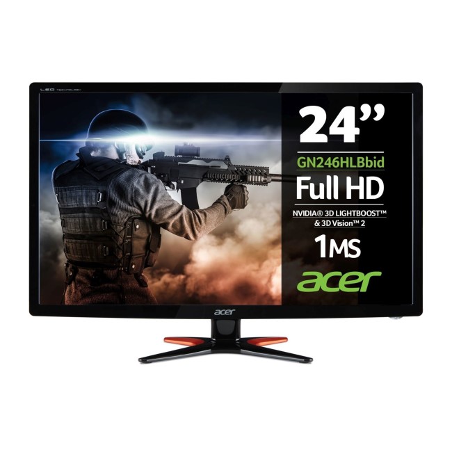 GRADE A1 - Acer Predator GN246HLBbid 24" Full HD HDMI 144Hz Gaming Monitor