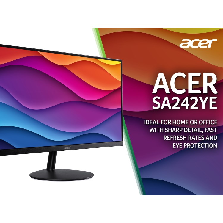 Refurbished Acer SA242YEbi 23.8" IPS Full HD 100Hz FreeSync Monitor