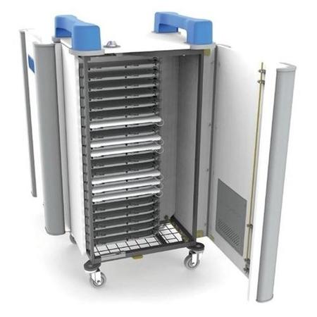 GRADE A3 - LapCabby Single Door Charging Trolley 20 Port for Tablets/Laptop or Chromebook - Compact Design