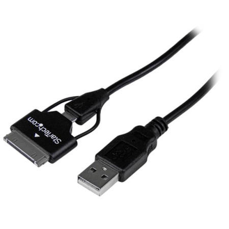 StarTech.com 0.65m 2 ft Samsung Galaxy Tab&#153; Dock Connector or Micro USB to USB Combo Cable