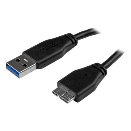 StarTech.com 0.5m 20in Slim SuperSpeed USB 3.0 A to Micro B Cable - M/M