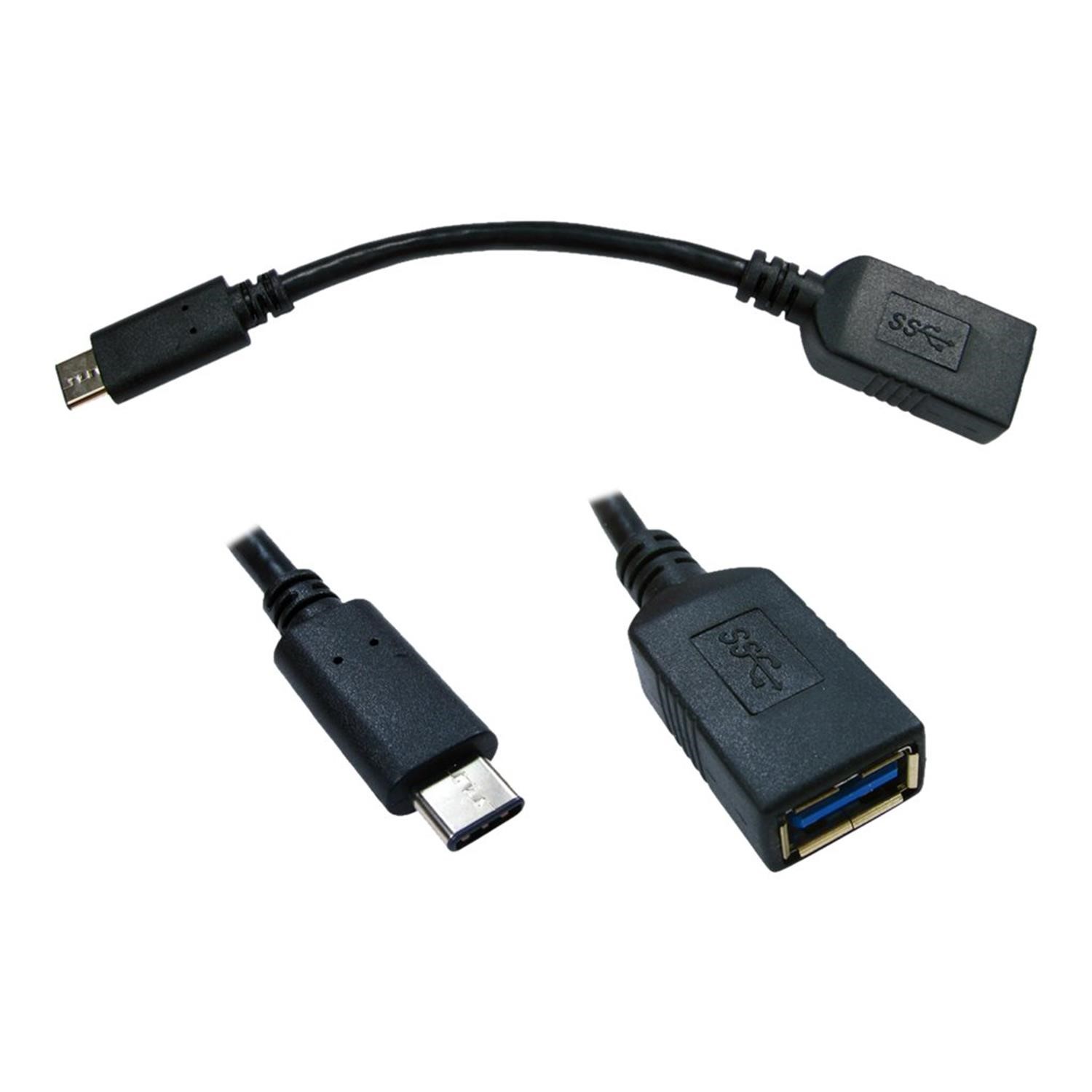 Oem 15Cm Usb-C To Female Usb-A Adapter Black, Laptops Direct - USB3C-951