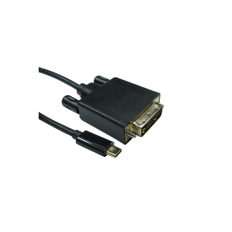 OEM 2 Meter Type C Male to DVI Male Cable Black