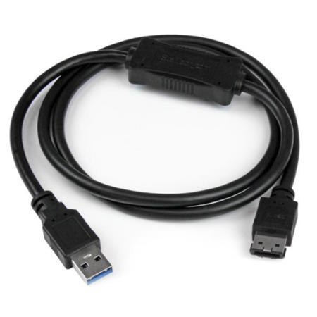 StarTech.com USB 3.0 to eSATA HDD / SSD / ODD Adapter Cable - 3ft eSATA Hard Drive to USB 3.0 Adapte