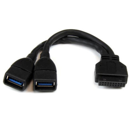 StarTech.com 2 Port Internal USB 3.0 Motherboard Header Adapter Cable