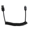 StarTech.com 0.6m 2ft Coiled Black Apple&amp;reg; 8-pin Lightning Connector to USB Cable for iPhone / iPod