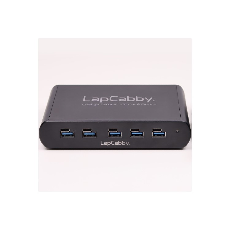 Lapcabby Dual 5 USB-A 10.5W Port & 5 USB-C Port up to 30W Cable