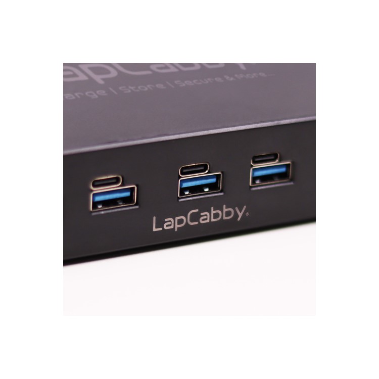 Lapcabby Dual 5 USB-A 10.5W Port & 5 USB-C Port up to 30W Cable