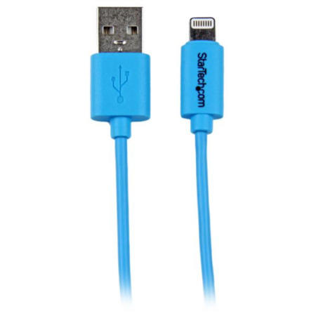 StarTech.com 1m 3ft Blue Apple&reg; 8-pin Lightning Connector to USB Cable for iPhone / iPod / iPad