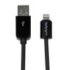 StarTech.com 3m 10ft Long Black Apple&amp;reg; 8-pin Lightning Connector to USB Cable for iPhone / iPod / 