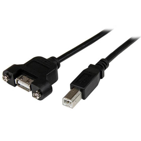 StarTech.com 3 ft Panel Mount USB Cable A to B - F/M