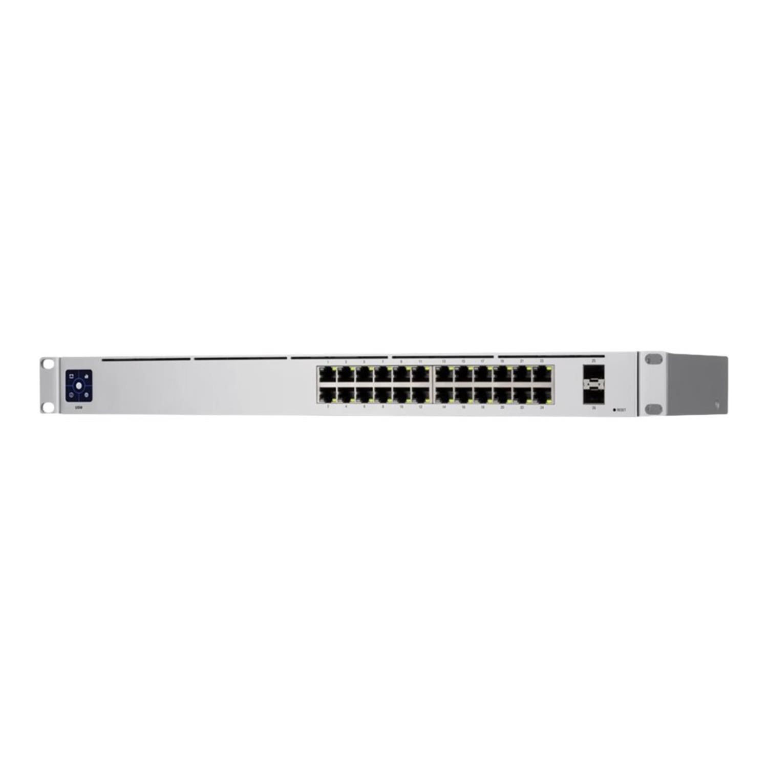 UniFi USW 24 24 Port 24 x 10 100 1000 + 2 x Gigabit SFP L2 Rack Mountable Mananged Network Switch