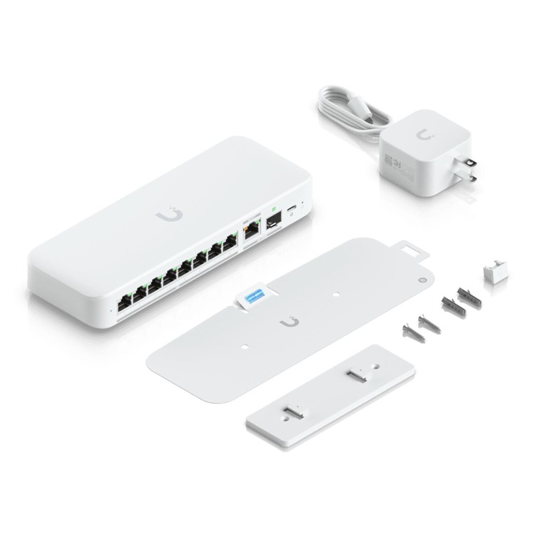 Ubiquiti Flexible  8-port 2.5 GbE switch with a 10 GbE RJ45/SFP+ combination uplink port