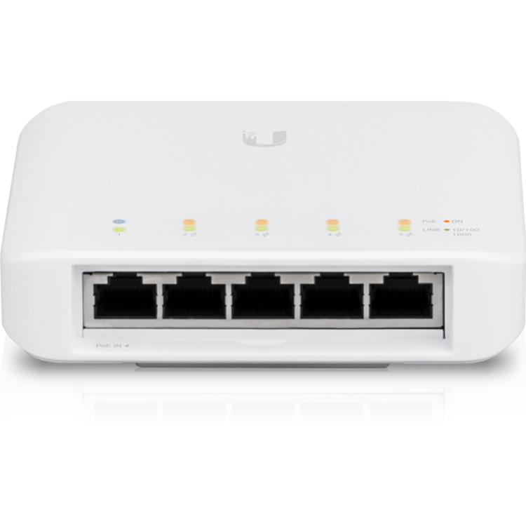 Ubiquiti UniFi USW Flex Mini Managed Gigabit Ethernet 10/100/1000 White Power over Ethernet PoE
