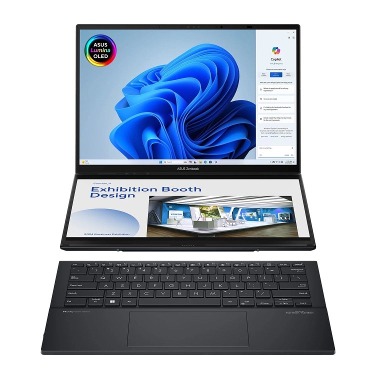 Refurbished ASUS ZenBook Duo 14 OLED UX8406MA Intel Core Ultra 9 32GB RAM 2TB SSD 14 Inch Windows 11 Touchscreen Convertible Laptop