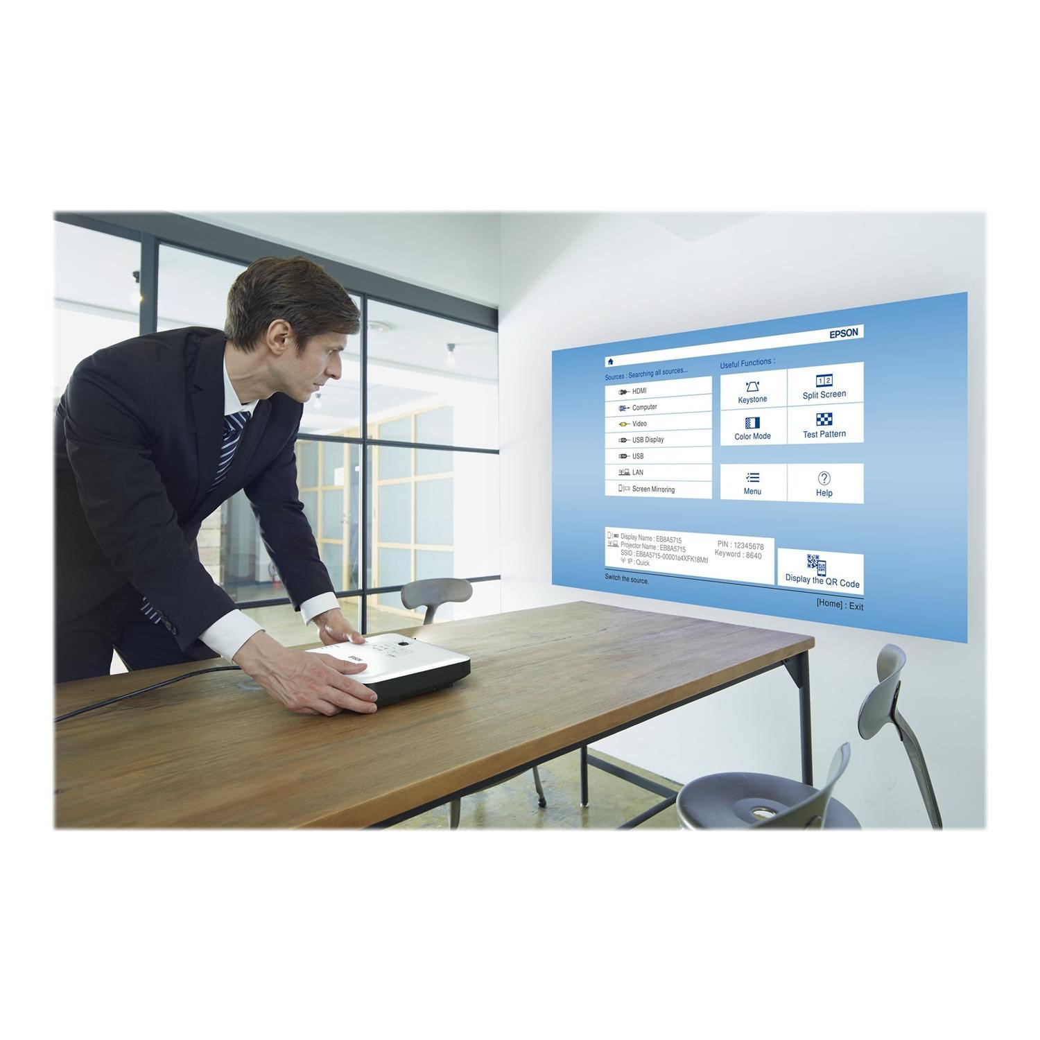 Ex Display Epson Eb 1780w 3000 Ansi Lumens Wxga 3lcd Technology Portable 1 8kg Laptops Direct