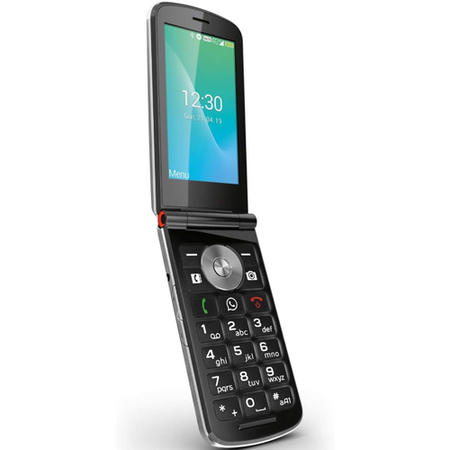 Emporia TOUCHsmart Black/Silver 3.35" Easy To Use Clamshell 4G Unlocked & SIM Free Mobile Phone