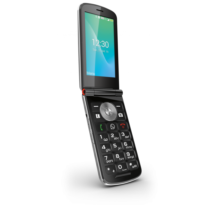 GRADE A1 - Emporia TOUCHsmart Black/Silver 3.35" Easy To Use Clamshell 4G Unlocked & SIM Free