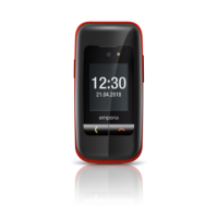 Emporia One Black/Red 2.4" Easy To Use Clamshell 2G Unlocked & SIM Free