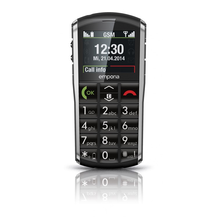 Emporia Pure Black 2" Easy To Use 2G Unlocked & SIM Free