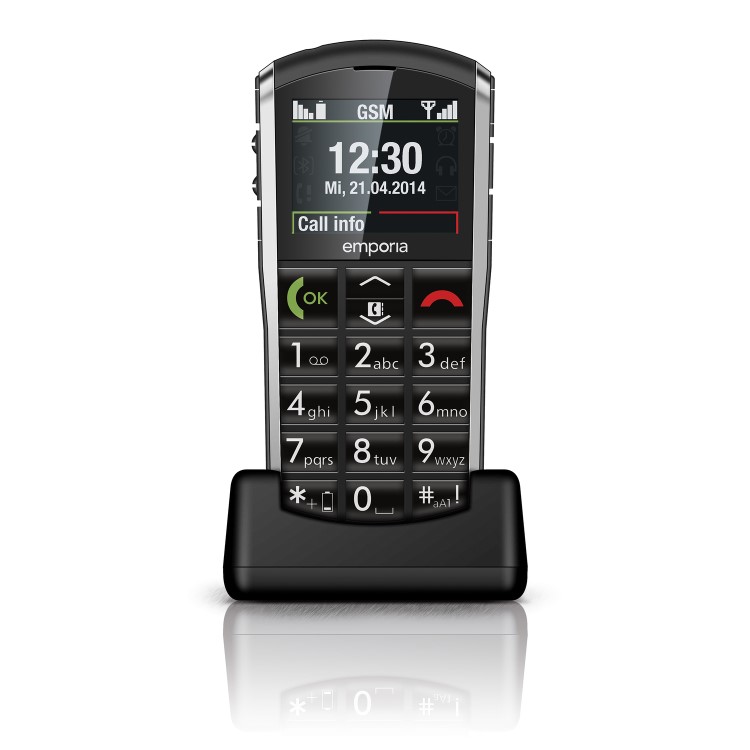 Emporia Pure Black 2" Easy To Use 2G Unlocked & SIM Free
