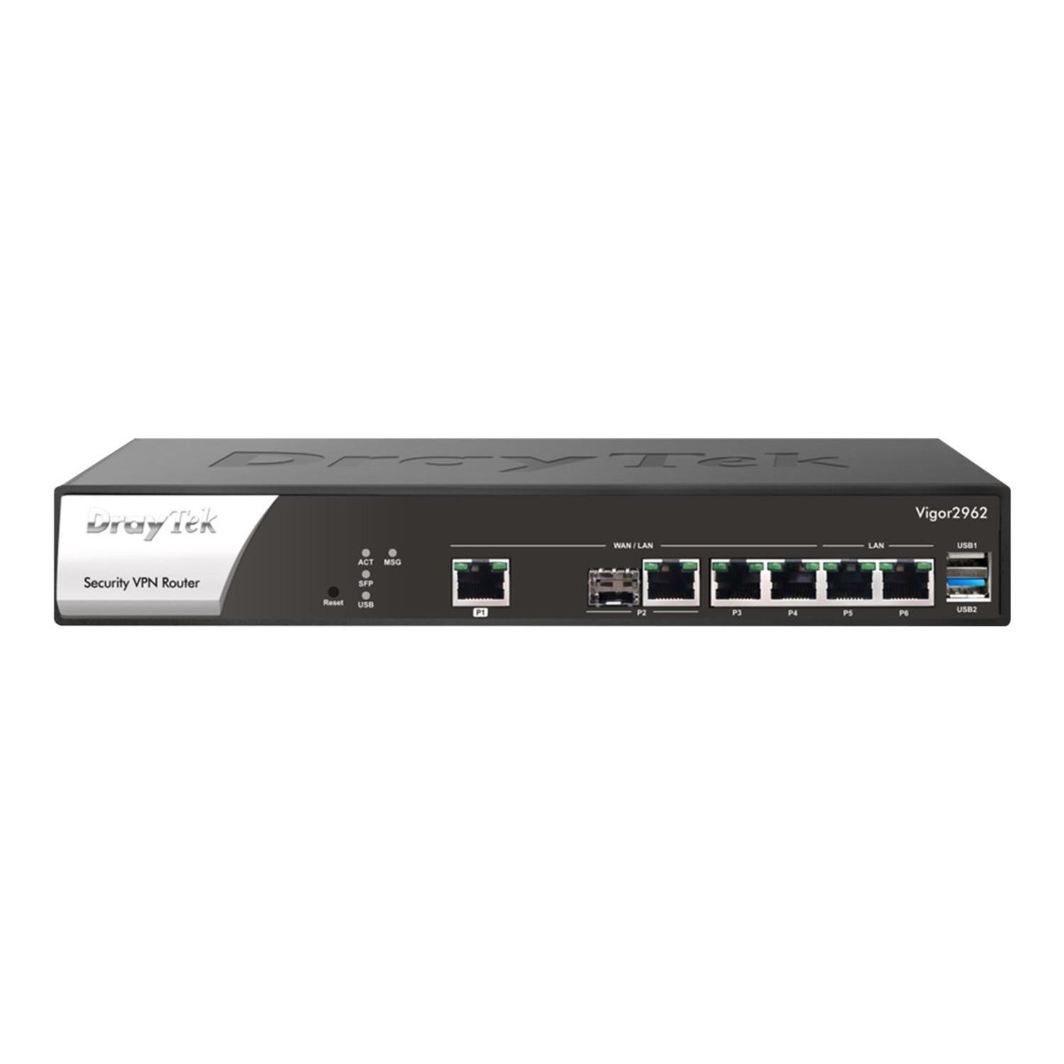 Draytek Vigor 2962 Router & Vpn Concentrator Black,White, Laptops Direct - V2962-K