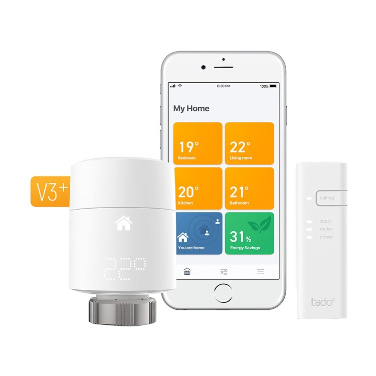 Tado Vertical Smart Radiator Vertical Thermostat Kit 