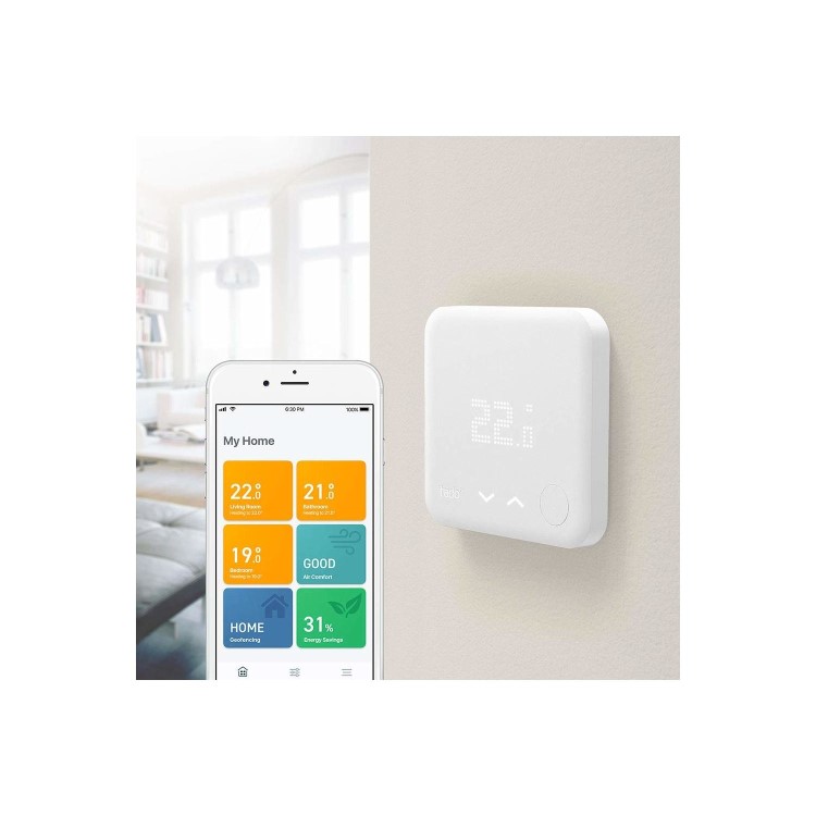 Tado Smart Thermostat Starter Kit V3+ with 2 Add-on Smart Radiator Thermostats - White