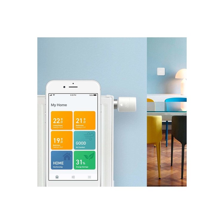 Tado Smart Thermostat Starter Kit V3+ with 2 Add-on Smart Radiator Thermostats - White